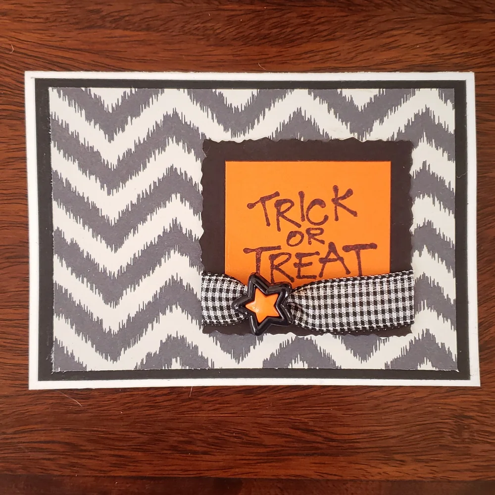 Halloween Note Cards Set of Four • Trick or Treat • Handmade